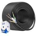 Cable Matters [UL Listed] 10Gbps in-Wall (CM) Rated 23AWG Bare Copper Cat 6 Cable - 500ft, Solid, UTP Cat6 Bulk Ethernet Cable, Cat6 Ethernet Cord, Black