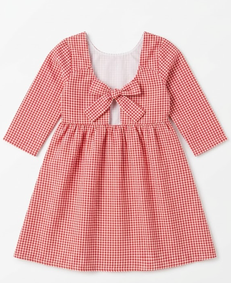 Tween Girls Summer Dresses Kids Sleeveless Plaid Dress Size 10-11Y