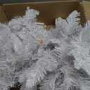 4ft White Christmas Tree with Lights, Small Artificial Lighted Christmas Trees, Not Pre-lit Xmas Tree, Indoor Christmas Decorations for Home, Office, Party Dcor