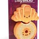 2 x Genuine Fred Daily Bread Kitchen Sponges, Set of 2, Croissant and Bagel Inspired Sponges, Fun and Quirky Kitchen Accessory