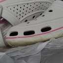 ChayChax Men's and Women's Arch Support Clogs Garden Shoes Slip-on Outdoor Beach Water Sandals with Removable Cushion Footbed (9.5-10.5 Women/8-9 Men, White)