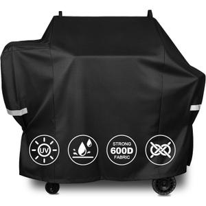 Grill Cover for 1250 Series 850FB2/850M and 1300M - 600D Heavy Duty Water-Resistant BBQ Cover with Adjustable Windproof Straps for Pit Boss Wood Pellet Grills All-Season Protection