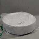 [30 Pack 10.7''] White Plastic Party Plates Edge Collection Premium heavyweight Elegant Disposable Tableware Dishes