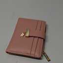 Pomelo Best Small Wallet Women Bifold Soft Leather Card Holder with ID Window Zipper Coin Pocket Wallets for Women Pink