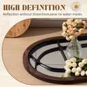 Vercraft Rustic Mirror for Bathroom, Wooden Framed Farmhouse Mirror, Wall Mount Farmhouse Decorative Brown Vintage Mirrors for Bathroom Vanity, Bedroom, Entryway, Living Room(24 x 36 Inch,Arched)
