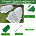 WYRJXYB 10x33FT Plant Covers Freeze Protection Kit, Garden Hoops Kit for Winter, Frost Cloths Plant Blanket Floating Row Cover for Winter Outdoor, Greenhouse Garden Hoop for Raised Bed Snow Protection