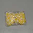 Buffalo Plaid Ribbon Bows 2-Pack Handmade Burlap Farmhouse Bows for Wreaths, Tree Decorations, Gift Wrapping (Yellow/White)