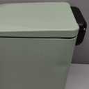 TIPGO Slim Bathroom Trash Can with Lid Soft Close, 6 Liter / 1.6 Gallon Stainless Steel Garbage Can with Removable Inner Bucket, Step Pedal, Small Trash Cans for Bedroom, Office, Kitchen (Green)