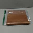 Teling 1 Pcs Leather 3 Ring Binder Holds 8.5 x 11 Inch Paper Binder Organizer Vintage Faux Leather Portfolio Folder Planner for Office Home Document Photo Diary Supplies (Antique Brown)