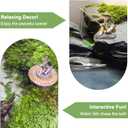 Floating Fish Tank Decorations, Resin Fisherman Aquarium Decor with Realistic Mini Fishing Rod, Fun Fish Feeder Aquarium Ornaments for Guppy Betta and Small Schooling Species Interactive Toy