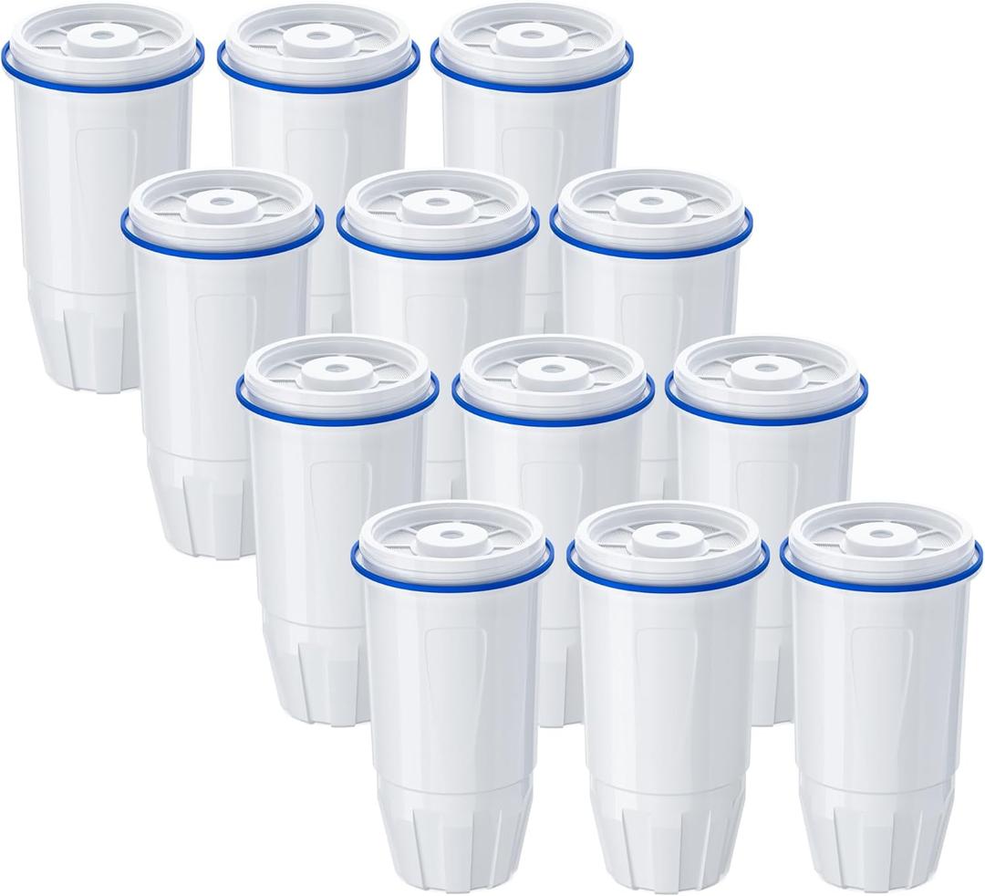 Upgraded Water Filter Replacement for Zero Pitcher and Dispenser ZR-001 ZR-004 ZP-006 ZR-017, Multi-Stage Filter System, Effectively Reducing Lead, Chromium, PFOA, and PFOS, Pack of 12, By DESENRUIS