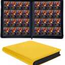 1000+ Pockets Trading Card Binder, 16-Pocket Card Ablum Compatible with MTG,Sports Cards & Other Standard Size Trading Cards (Yellow)