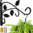 Hanging Plant Bracket, 12 Inch Wall Mount Hanger, Rust-Resistant Metal Plant Hanger for Flowers, Lanterns, Bird Feeders, Wind Chimes (Set of 1)