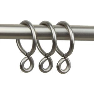 Rod Desyne 10 Count Eyelet Curtain Rings, 1-Inch, Satin Nickel
