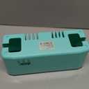 Cable Management Box with Lid  11.8" Cord Organizer for Power Strip & USB Hub, Light Blue Wire Hider for Desk, TV Stand, Home Office & Gaming Setup