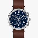 Timex Men's Weekender 40mm Watch Brown/Blue/Silver-Tone