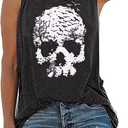 Halloween T-Shirt for Women Vintage Graphic Short Sleeve Shirts Cute Autumn Vacation Casual Tops (Small, Gray)