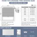 AOSKY No Drill Cordless Blackout Cellular Shades, 28.5" W x 64" H, White | No Tools Honeycomb Blinds for Indoor Windows, Free-Stop Blackout Shades for Home, Thermal Insulated, Noise Reducing