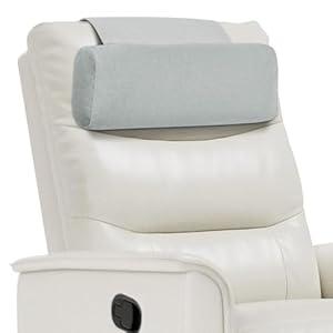 TANYOO Recliner Pillows for Headrest Adjustable Shredded Memory Foam Head Pillow for Recliner Chairs Non-Slip Back Relief Neck Pain for Long-Sitting on Couch and Sofa Washable Cover Grey