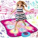 SUNLIN Dance Mat - Rhythm Step Play Mat - Dance Game Toy Pad with LED Lights, Gift for Kids Girls 3-12, Adjustable Volume, Built-in Music, 3 Challenge Levels