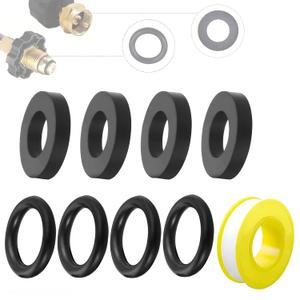 15Pcs Propane Tank Gasket and 15Pcs O-Rings for Soft Nose P.O.L. Fittings, Gas Leakage-Proof Sealing, Fits for Propane Gas Adapters, Connectors, Valves, Regulators, Accessories, More