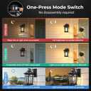 VIANIS Large Black Motion Sensor Outdoor Lights, Adjustable Sensing Range, Large 1-Pack