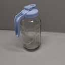 County Line Kitchen Glass Mason Jar Pitcher with Lid - Wide Mouth, 2 Quart (64 oz) - Heavy Duty, Leak Proof - Sun & Iced Tea Pitcher, Cold Brew Coffee, Breast Milk Storage, Water - Sky Blue