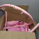 Baby Gym Play Mat, 8-in-1 Tummy Time Mat & Ball Pit with 6 Toys, Washable Baby Activity Mat for Visual, Hearing, Sensory, Motor Development, Babies Gift for Newborn Infant 0-3-6-9-12 Months (Pink)