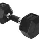 Yes4All Hex Dumbbells, Rubber Coated, Chrome Grip Hand Weights
Hex-Shaped with Ergonomic Chrome Handles Prevent Rolling and Provide a Secure Grip, Suitable for Home Gyms, 20 Pounds - Single