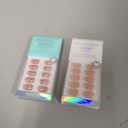 BTArtbox Press On Nails Short  Taro Nude Squoval Fall Press On Nails with Glue for Women, Opaque Soft Gel Glue On Nails in 15 Sizes  30 Stick On Nails Kit, Clay Kiss