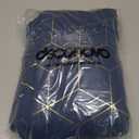Deconovo Grommet Blackout Curtains with Gold Diamond Foil Print, Navy Blue, 42W x 95L