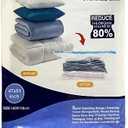 Pack of 4, 50 Pieces Super Jumbo Vacuum Storage Bags for Storage Organization, size 51"x47" 
