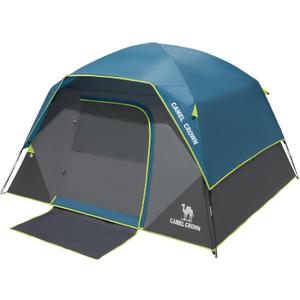 CAMEL CROWN Tents for Camping 4/6 Person Tent Waterproof Easy Setup Backpacking Tents (Ink Blue-1)