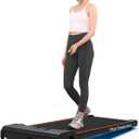 Walking Pad Under Desk Treadmill, Portable Small Treadmills for Home and Office, 2.5HP Ultra Quiet Brushless Motorized Walking Jogging Running Machine with Remote Control& App Control