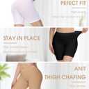 3 x Yeblues Women 3 Pack Seamless Slip Shorts for Under Dress Smooth Boyshorts for Yoga/Bike/Workout Shapewear Shorts (XX-Large, 2 Pcs-white+beige)