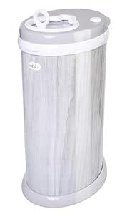 Ubbi Steel Diaper Pail, Odor Locking, No Special Bag Required, Award-Winning, Registry Must-Have, Woodgrain