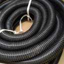 Pond Hose 1-1/2"ID × 50ft Black Corrugated Flexible Pump Tubing & 2 Clamps