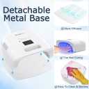 NAILGIRLS Cordless Rechargeable UV Nail Lamp, 60W Professional UV Light for Gel Nails with Metal Base, Portable Wireless LED Nail Dryer Fast Charger Curing Lamp 3 Timers for Salon or Home