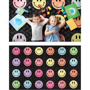 Large Classroom Rug Elementary 8x10 - (Washable) Classroom Rugs for Kids Room - Classroom Carpet Elementary - Kids playroom Rug 8 x 10 - Preschool Rugs for Classroom - Schoolgirl Classroom Decor