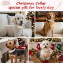 Christmas Dog Collar Small Dog Collars, Winter Dog Collar with Red Berry Pattern, Adjustable Dog Christmas Collar for Girl Boy Dogs, Cute Holiday Collar for Dogs-S