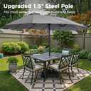 SUPERJARE 13FT Outdoor Patio Umbrella with Base Included, Double Sided Pool Umbrellas with Fade Resistant Canopy, Large Table Umbrella for Deck, Market, Backyard - Gray