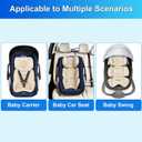 Infant Car Seat Insert Breathable Head Support for Newborn to Toddler 0-3 Years, Soft Non-Sticky Baby Car Seat Cushion, Universal Carseat Insert Support for Stroller, Swing & Carrier