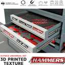 4 x 2026 New 12 Pack of Magnetic Tool Label,General Tool Box Organize Accessories, 3D-Printed Tool Box Labels, Reusable Tags for Steel Toolboxes, Carts, Drawers, and Cabinets (Black)