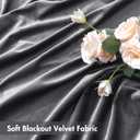 MIULEE Grey Velvet Curtains Thermal Insulated Blackout Curtain Drapes for Bedroom Living Room Darkening 90 Inches Long Curtains Panels Rod Pocket Set of 2