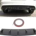 FINDAUTO PP Universal Rear Bumper Lip Diffuser Spoiler 5 Shark Fin Style Fits for Most Cars Trunk Lip Spoiler
