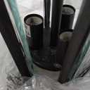 Euri Lighting EHL-130W-MD, Flickering Flame Hanging Lantern, Water Glass, with Integrated Security Light (3000K), Wall Switch Selectable Function, Water Glass, Oil Rubbed Bronze Housing