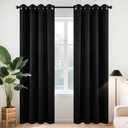 Joydeco Blackout Curtains for Bedroom 84 Inch - Black Out Curtains with Grommets Thermal Insulated Room Darkening Light Blocking, Noise Reducing & Wrinkle-Free Drapes for Living Room Windows, 2 Panels