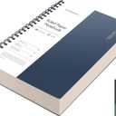 EMSHOI A4 Spiral Notebook College Ruled Lined Journal, 11.2" X 8.27", 300 Pages/150 Sheets, Easy Tear Perforated Pages, 100gsm Thick Paper, Waterproof Softcover, for School Work Writing-Blue