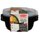 Rubbermaid 4 Containers+4Lids Black