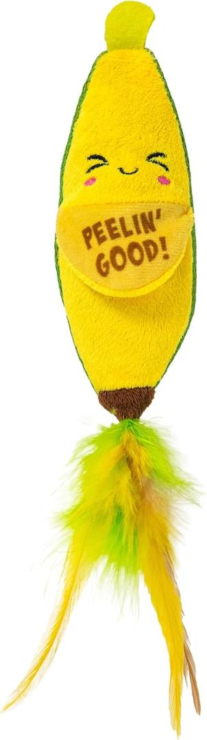 Catstages Peelin' Good Banana Kicker Dental Catnip Toy, Yellow (1 Count (Pack of 1))
